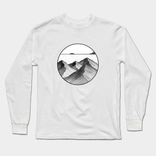 Ocean inside a circle Long Sleeve T-Shirt